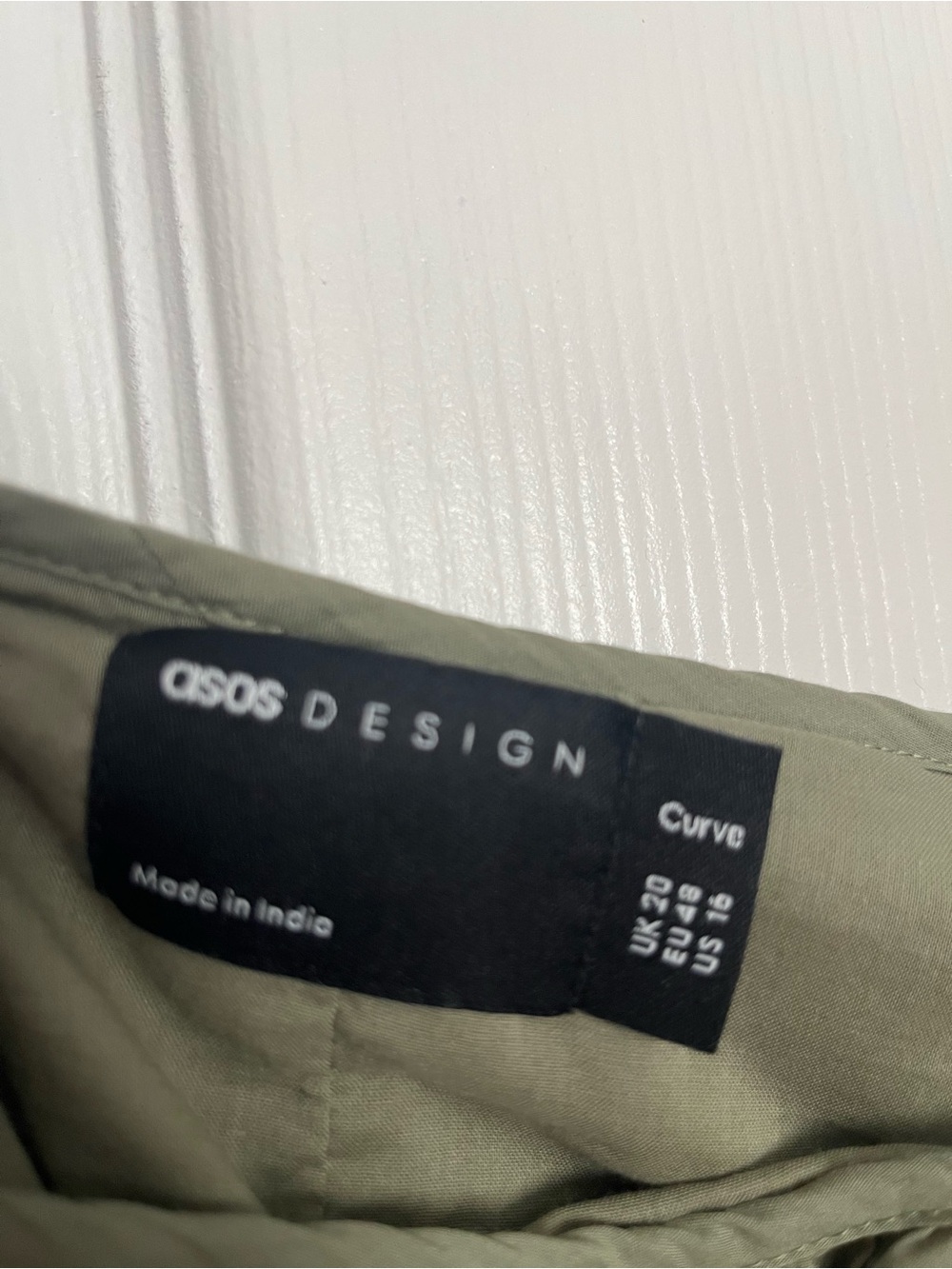 ASOS Curve ruffle tiered sundress in khaki green - Picture 4 of 5